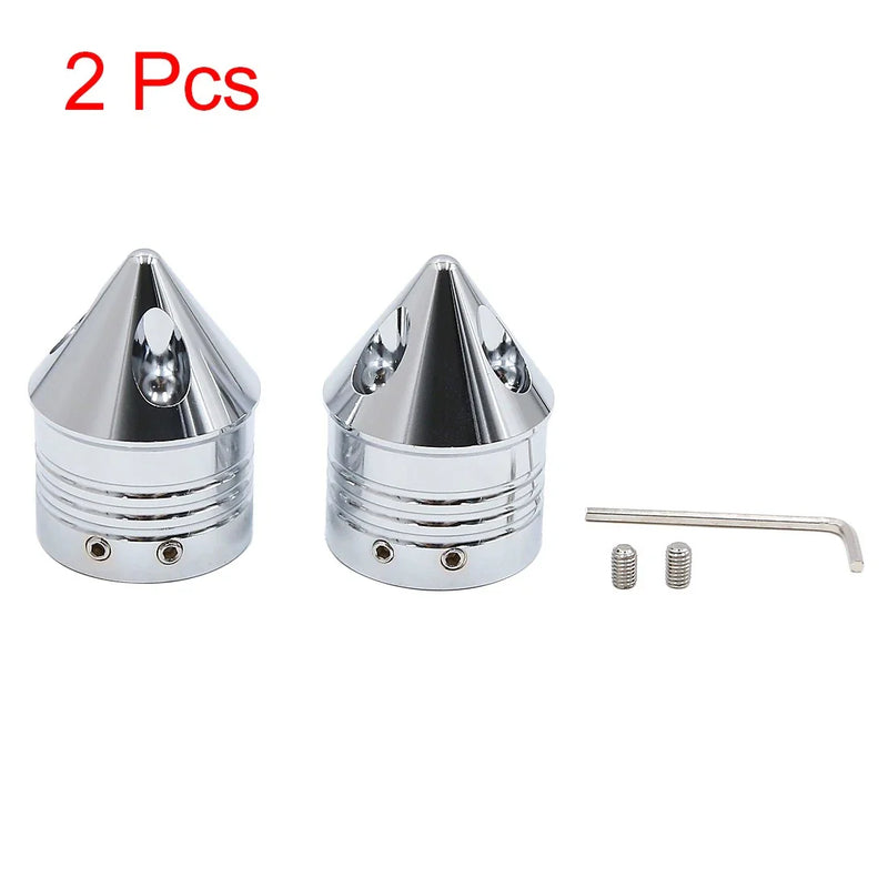 Harley Cone 2 x Chrome Plating Motorcycle Front Axle Cap Cover