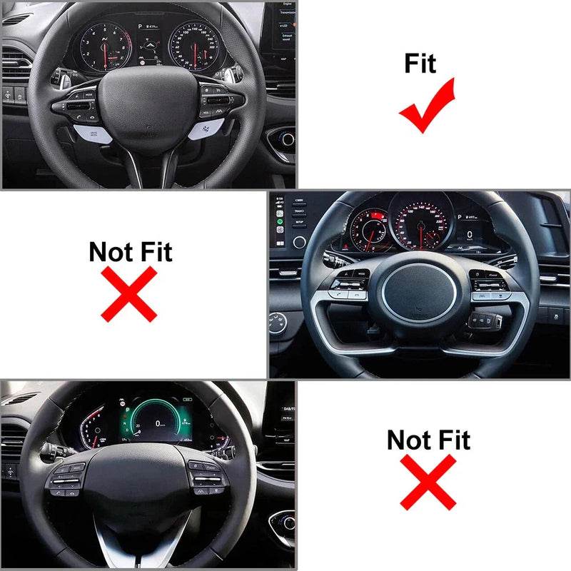 Hyundai i30 Red Steering Wheel Paddle Shifter Extensions (2019-2023)
