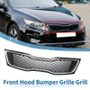 Kia Optima (2014-2015) Black Chrome Silver Tone Front Upper Bumper Grille