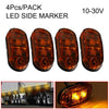 Car Truck 2 x Led Light Oval Clearance Trailer Side Marker Tail Lamp 12V-24V DC