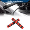 10mm Motorcycle Brake Lever Cover Rubber Brake Lever Grip Sleeve Red 1 Pair