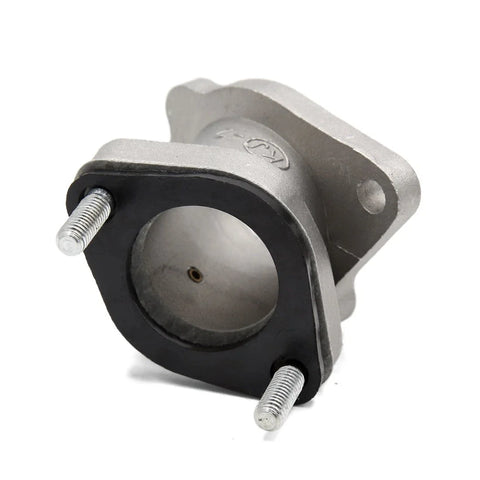 GN 125 Silver Tone Intake Manifold Carburetor Interface Connector