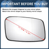 Volvo 850 S40 S70 S90 V40 V70 Heated White Mirror Glass (1993-2000)