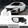 Honda Civic 5 Pin Left Side Exterior Door Mirror Assembly Black (2016-2020)