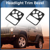 Jeep Gladiator (2020-2023) - 2 x Black Pair Headlight Trim Bezels