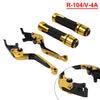Yamaha YZF R1 R6 Gold Extendable Brake Clutch Lever Grip Set