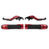 Suzuki GSXR600 GSXR1000 Red Extendable Brake Clutch Lever Grip Set
