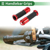 Motorcycle 7/8" 22mm Hand Grips Cover Aluminum Alloy Black Red