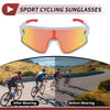 Motorcycle Riding Goggles Red Lens White Red Frame PC Tri-Acetyl Cellulos UV400