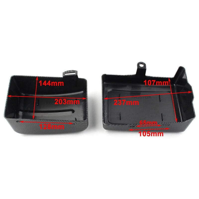 Harley Dyna Street Bob FXDB Carbon Fiber Battery Side Covers (2006-2017)