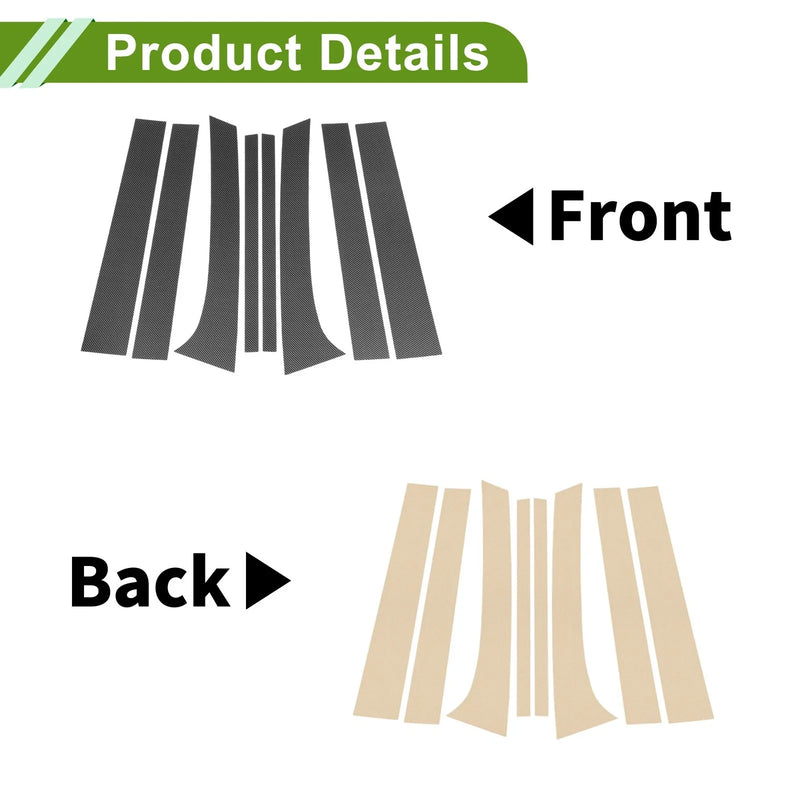 Chevy Trailblazer (2002-2009) Carbon Fiber 8 x Pillar Window Trim