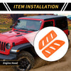 Jeep JL JLU (2018-2024) Orange Front Hood Air Outlet Vent Cover Trim