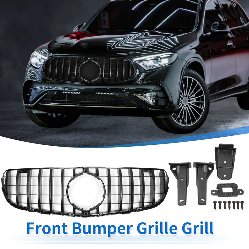 Mercedes-Benz GLC250 2017-2018 Gloss Black Front Upper Bumper Grille