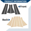 Jeep Cherokee (2014-2020) Carbon Fiber Black 6 Pcs Door Pillar Window Trim