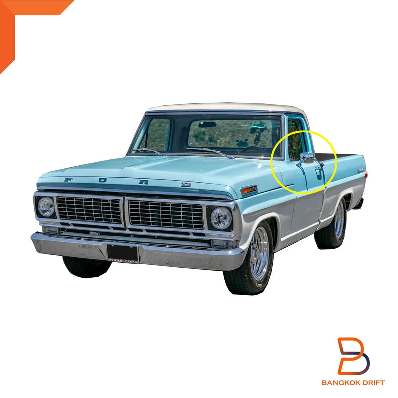Ford F-100 F-Series Ranger Chrome Fender Door Wing Mirrors (62-72)