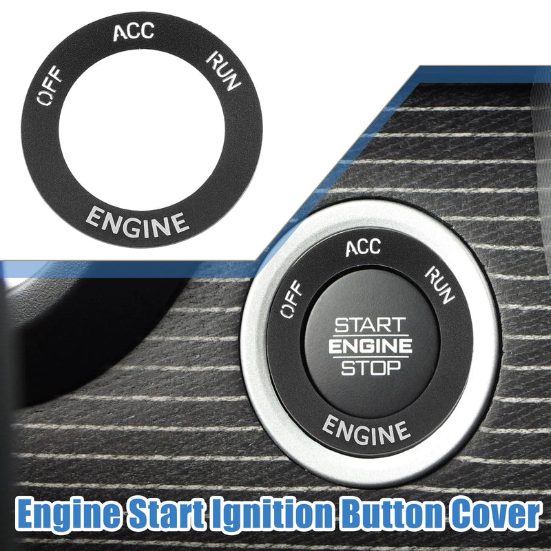 Dodge Charger Challenger Aluminum Alloy Black Engine Start Button Sticker