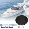Marine Deck Plate Hatch 4" Boat Inspection Hatch Cover Black