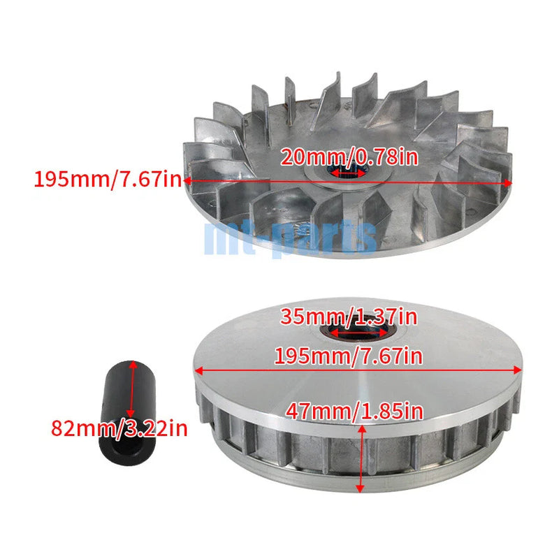 Yamaha YFM660FA Grizzly 660 Clutch Variator Pulley Set (2002-2008)