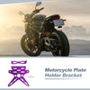 Motorcycle Motorcycle Plate Mount 26x10 mm Aluminum Alloy Purple Hole