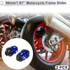 Make Model 2 x 15mm Aluminum Alloy Plastic Motorcycle Slider Frame Blue