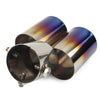 Car Universal Dual Bent Steel Rear Exhaust Pipe Tail Muffler Tip