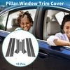 Ford Fiesta (2011-2015) Carbon Fiber Black 10 x Door Pillar Window Trim