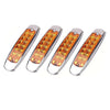 Freightliner Truck Trailer Lights 4 x Amber 12 LED Side Marker Lamps