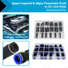 50pcs Quick Connect Pneumatic Push-in Air Line Hose Joiners