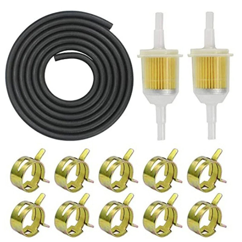 Motorcycle ATV Kart Pipes Clamps Small Engine Fuel Filter Kit