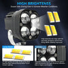 Motorcycle Headlight Bulb LED White/Yellow Clean Lens Front Lamp