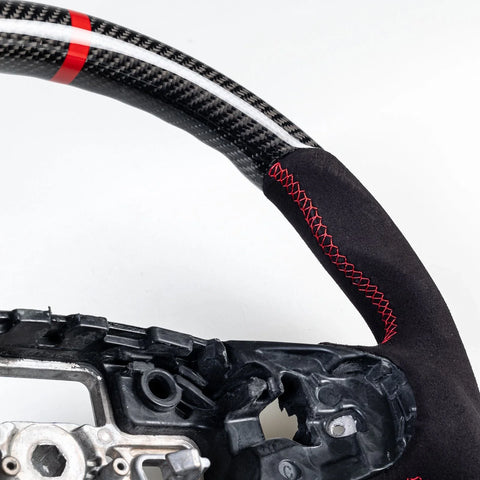 Ford Bronco Sport Steering Wheel Carbon Flat Bottom Suede (2021-2024)