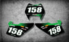 Kawasaki KDX 200 (1997-2005) - SUNRISE Style Custom Number Plate Graphics