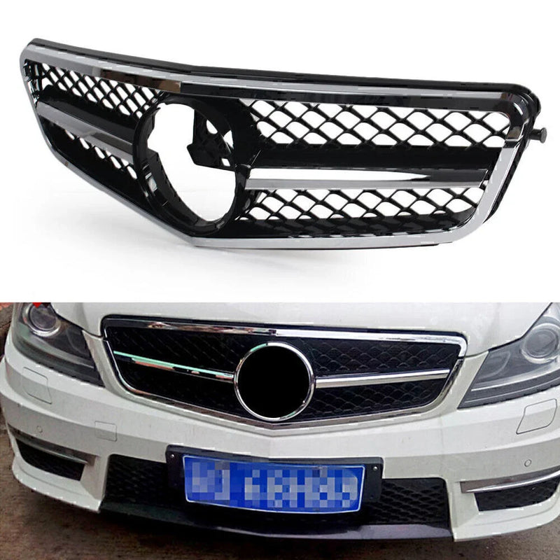 Mercedes Benz C Class W204 C180 C200 C260 C63 (2007-2014) Chrome Grille
