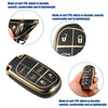 Dodge Charger Challenger Dart Black TPU 5 Button Keyless Entry Remote Cover