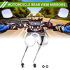 M8 Rear View Mirrors / Pair / Round Chrome Silver Tone Iron Plastic