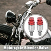 Honda Yamaha Red M5x0.8 Motorcycle Screw Fork Air Bleeder Valves 2 x