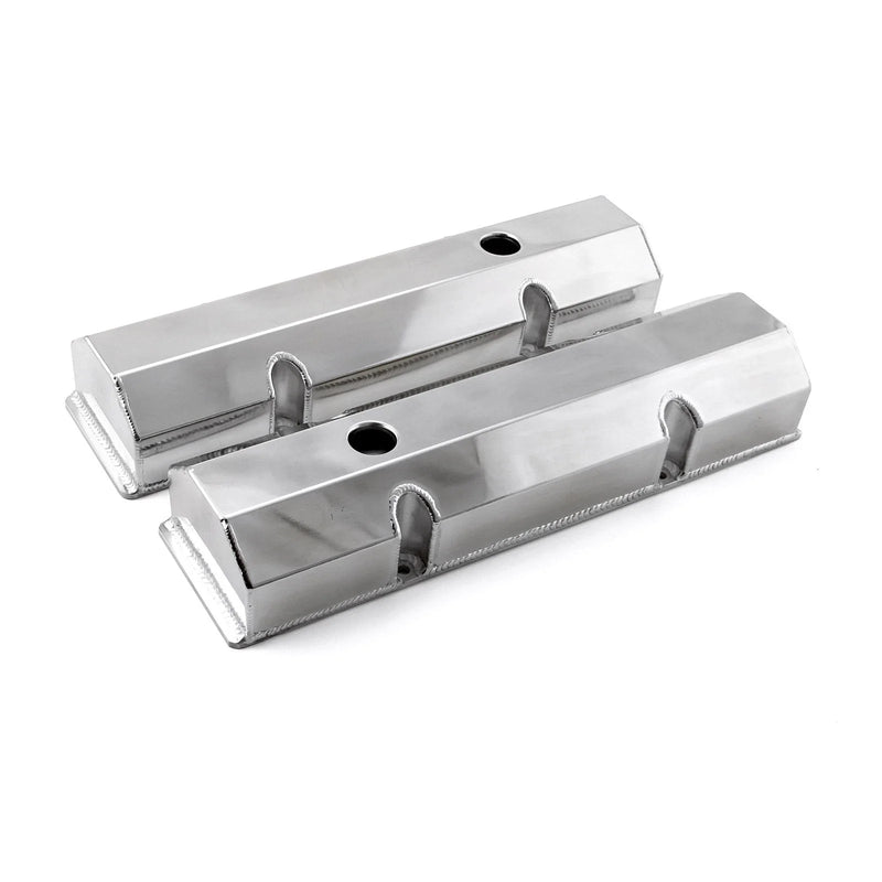 Chevy SBC 350 Polished Tall Valve Covers w/ Hole