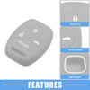 Honda Accord Civic CR-V Pilot Black Gray Smart Key Fob Cover (2 x)