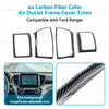 Ford Ranger 4 x Air Outlet Frame Cover Trim Carbon Fiber (2015-2022)