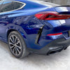 BMW X6 G06 M Sport Rear Bumper Side Splitter Covers 2 x Black (2019-24)
