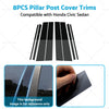 Honda Civic Sedan 8x Black Pillar Post Covers (2012-2015)