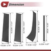 Ford Everest (2015-2021) Carbon Fiber Black 8 Pcs Door Pillar Window Trim