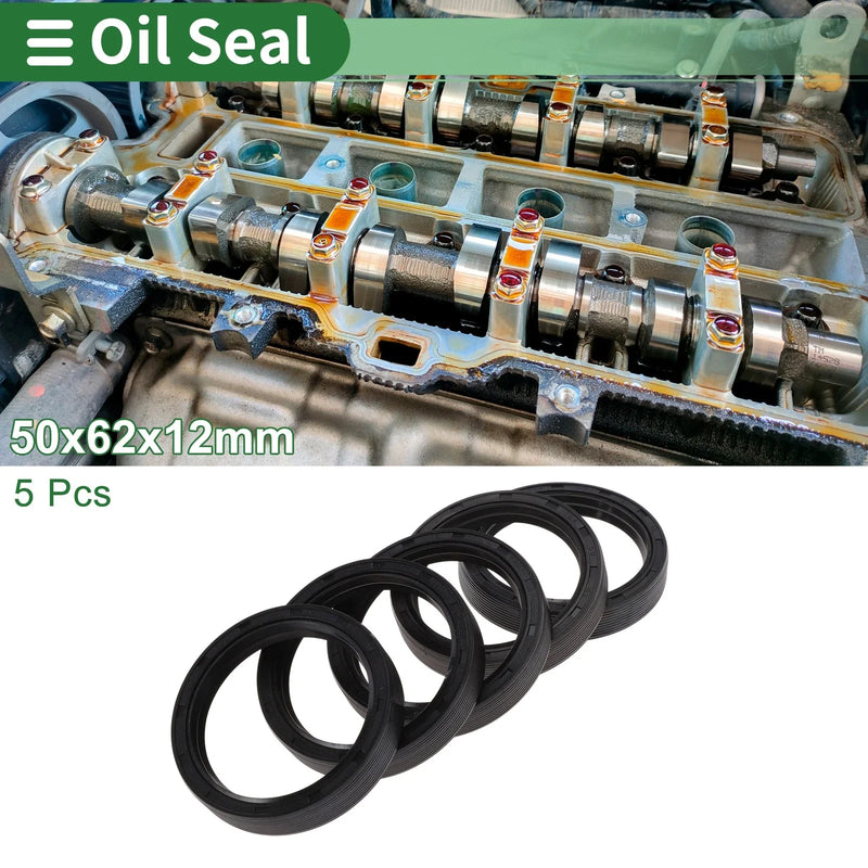 Oil Seal 50x62x12mm High Pressure Black 5 x NBR Rubber