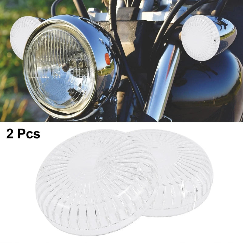Yamaha V-Star 650 1100 2 x White LED Turn Signals Covers Light Lens Cover