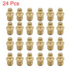 Motorcycle Car 24pcs M8 x 1 Thread Brass Straight Grease Nipple Fitting