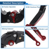 Honda CBR600RR 2007-2016 - Black Red Adjustable Brake Clutch Levers