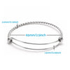 Jewelry Making 10 x Stainless Steel Adjustable 2.5" Bangle Bracelets