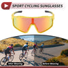 1 Set Motorcycle Riding Goggles Red Lens Yellow Red Frame Tri-Acetyl Cellulos