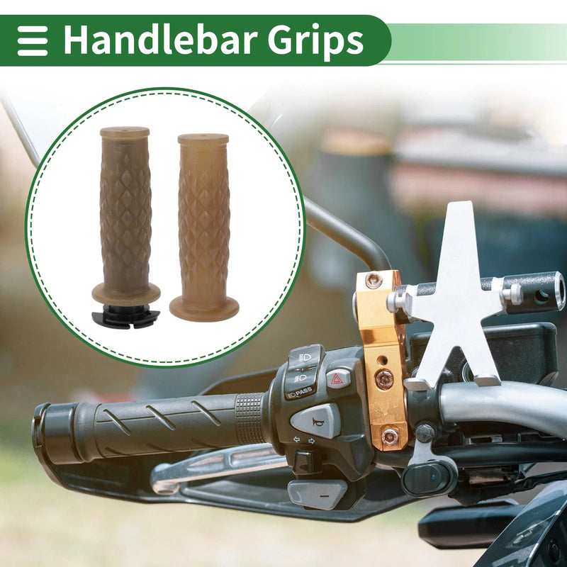 Motorcycle 7/8" 22mm Hand Grips TPU Khaki