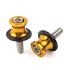 KAWASAKI ZX6R (2012-2021) Gold 8MM Swingarm Spools Slider Stand Screws